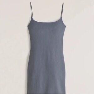 Seamless Knit Mini Dress Blue Abercrombie